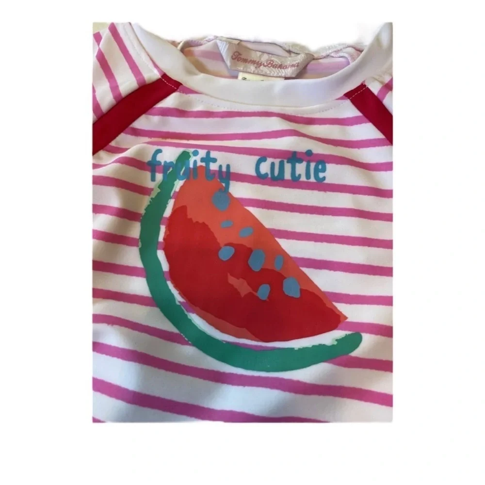 TOMMY BAHAMA Toddler Fruity Rash Guard Swim Set Size 3T — missing tag
